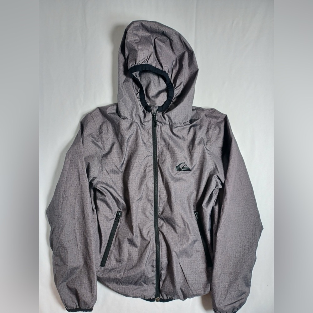 Quiksilver youth medium Gray Hooded full zip Jacket